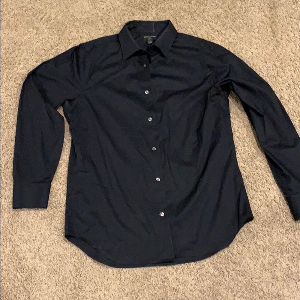 Banana republic solid black men’s button down.
